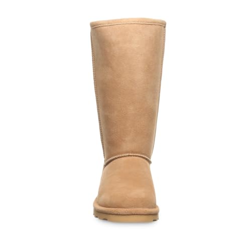 Women's Elle Tall Iced Coffee Size 7 | Women's Classic Suede Pull On Comfortable Winter Boot