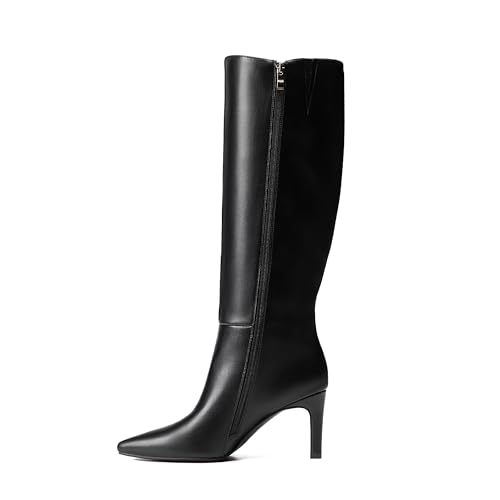 Knee High Boots Women Sexy Pointed Toe Stiletto Tall Boots Side Zipper Dress Fashion Boots Shoes