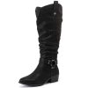 Women's Extra Wide Calf Knee High Boots, Wide Width Slouchy Knee-High Boots.