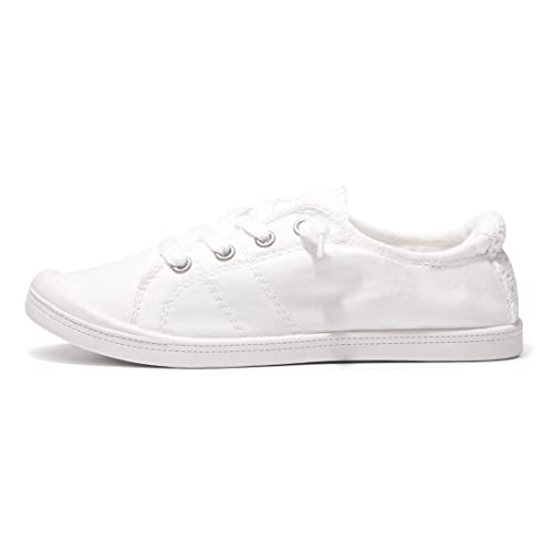 Women's Slip On Canvas Sneaker Low Top Casual Walking Shoes Classic Comfort Flat Fashion Sneakers