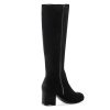 Knee High Boots for Women Block Chunky Heel Boots with Side Zipper