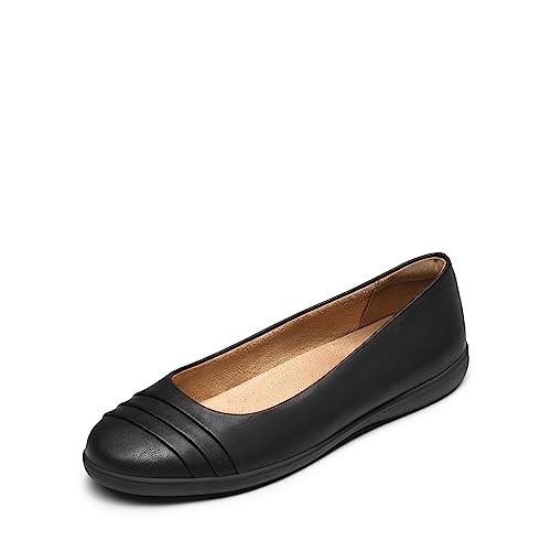 Womens Comfortable Ballet Flats, Business Office Dress Shoes, Dressy Round Toe Slip On Work Flats