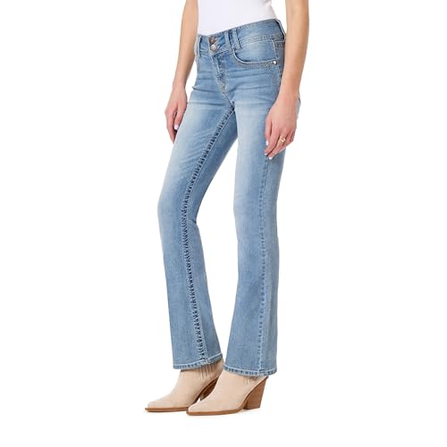 Luscious Curvy Bootcut Jeans for Women Mid-Rise Insta Stretch Denim, Size Inclusive Juniors Jeans, Sizes 0 to 24