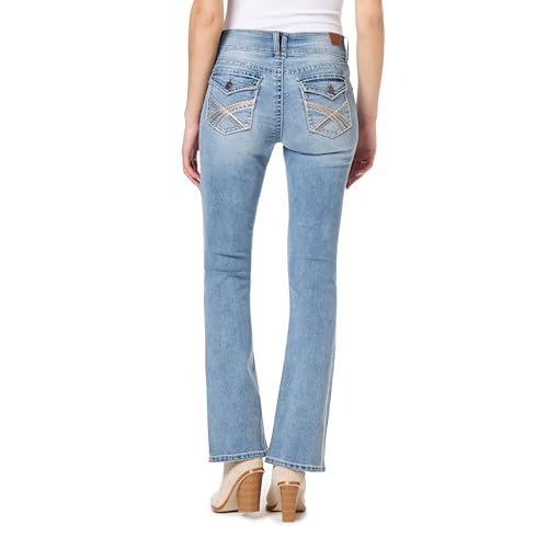 Luscious Curvy Bootcut Jeans for Women Mid-Rise Insta Stretch Denim, Size Inclusive Juniors Jeans, Sizes 0 to 24