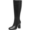 31KObkuTMoL.jpg Knee High Boots for Women Chunky High Heel Round Toe Tall Long Boots with Side Zipper