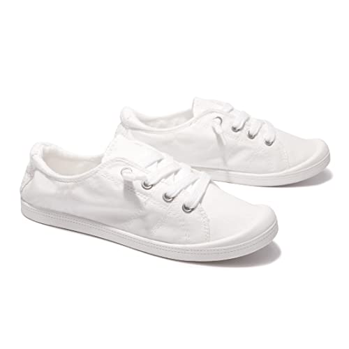 Women's Slip On Canvas Sneaker Low Top Casual Walking Shoes Classic Comfort Flat Fashion Sneakers