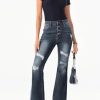 Women's High Waisted Bell Bottom Bootcut Jeans Flared Wide Leg Denim Pants