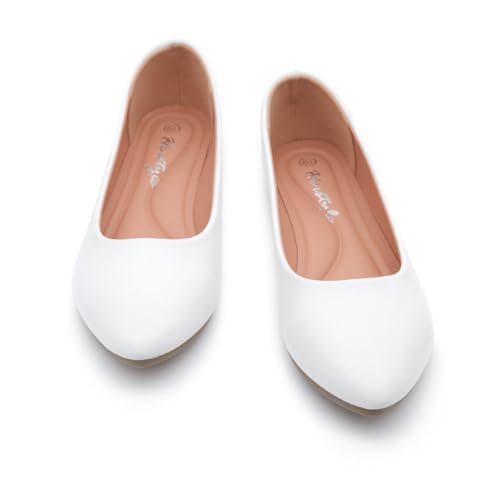 Pointed Toe Flats for Women ?C Slip-On Dressy Ballet Flats with Memory Foam | Lightweight Comfortable Business Casual Shoes for