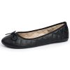 Women??s Aster Ballet Flats | Patent Leather Slip-On Shoes | Quilted Pillow Stitch | Rounded Toe | Everyday Comfortable Fashion