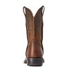 Mens Sport Rambler Square Toe Casual Boots Mid Calf - Brown