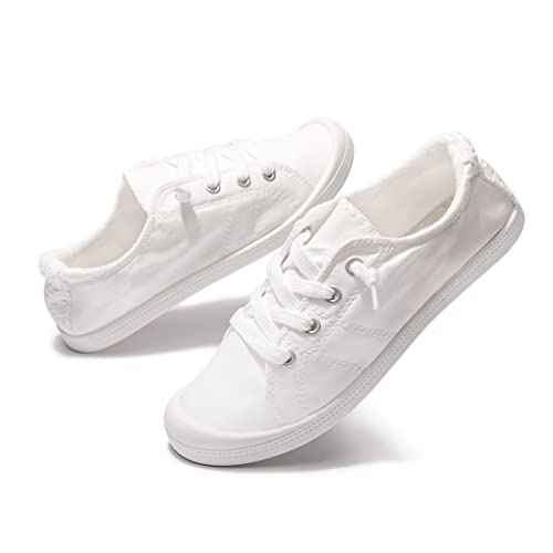 Women's Slip On Canvas Sneaker Low Top Casual Walking Shoes Classic Comfort Flat Fashion Sneakers