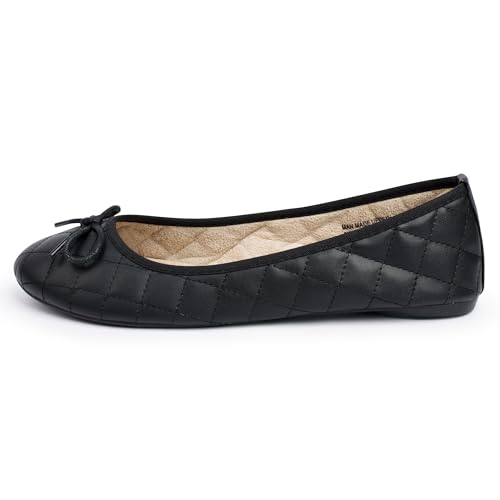 Women??s Aster Ballet Flats | Patent Leather Slip-On Shoes | Quilted Pillow Stitch | Rounded Toe | Everyday Comfortable Fashion