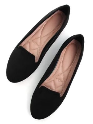 Women Round Toe Flats Comfortable Fashion Ballet Flat Shoes for Women Dressy Slip-ons Loafers