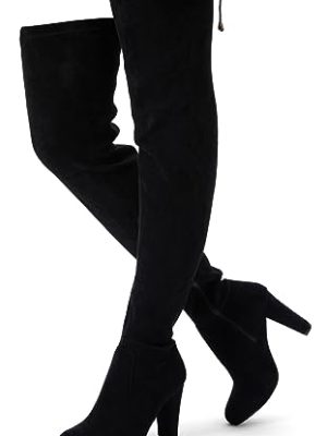 Women's Aria Thigh High Over The Knee Boots, Cute Suede Long Boots with High Heel and Inner Zipper