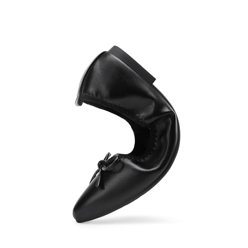 31c6iaEHsUL.jpg Women's Foldable Flats Shoes Pointed Toe Ballet Flats Bowknot Comfort Slip on Dress Shoes