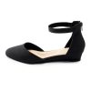 31crbCmoqOL.jpg Women Flat Shoes with Ankle Strap, Low Wedge Heel Flats for Women, Comfortable Pointed Toe Dress Shoes for Work Business Wedding