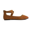Women's Flats Comfortable Fashion Shoes for Women with Elastic Ankle Straps Dressy Ballerina Style Closed Toe s for Women Casual