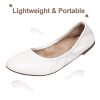 31jfHe7K6lL.jpg Women's Ballet Flats Round Toe Slip On Flats Shoes Casual Dress Shoes Foldable Portable Travel Ballet Flat