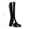 31lrTHo2xPL.jpg Fashion Knee High Boots Women Chunky Heel Square Toe Tall Boots for Women High Heel Black Side Zipper Long Boots