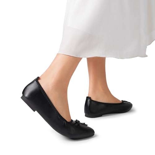 31nY9w1nCJL.jpg Women's Foldable Flats Shoes Pointed Toe Ballet Flats Bowknot Comfort Slip on Dress Shoes