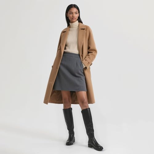 Knee High Boots Women Faux Leather Elastic Boots Low Heel Round Toe Side Zipper Fall Long Tall Boots for Women