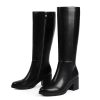 31rovULSQAL.jpg Knee High Boots for Women 2.56" Chunky Heel Round Toe Side Zipper Fall Winter Dress Tall Boots for Women