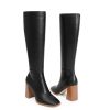 Knee High Boots Women Pointed Toe Stiletto Heel Tall Dress Boots Side Zipper Heeled Boots for Women