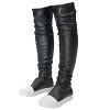 Thigh High Boots for Women Flat Over The Knee Round Toe Booties