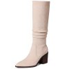 31vGvCMukkL.jpg Knee High Boots Women Suede Boots Pointy Toe Chunky Block Heels Side Zipper Wide Calf Boots Fashion Dress Tall Boots Fall Winter
