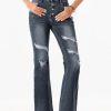 Women's High Waisted Bell Bottom Bootcut Jeans Flared Wide Leg Denim Pants