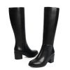 31zaHlfNjhL.jpg Knee High Boots for Women 2.56" Chunky Heel Round Toe Side Zipper Fall Winter Dress Tall Boots for Women