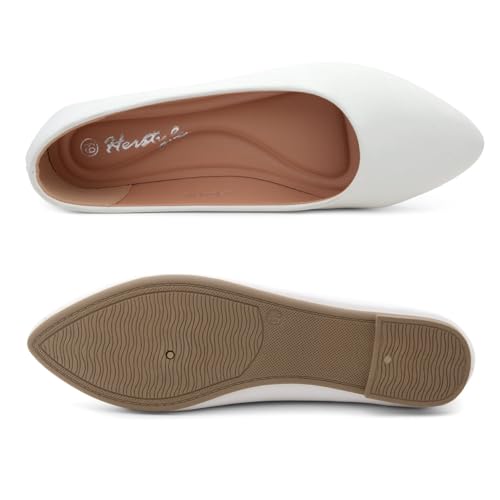 Pointed Toe Flats for Women ?C Slip-On Dressy Ballet Flats with Memory Foam | Lightweight Comfortable Business Casual Shoes for