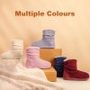 Women's Chenille Knit Bootie Slippers Cute Warm Plush Fleece Memory Foam House Shoes Indoor Outdoor