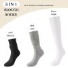 3 Pairs Slouch Socks for Women, Long Slouchy Scrunch Socks, Knit Chunky Boot Sock