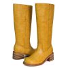 Women's Knee High Boots Chunky Block Heel Long Boots Square Toe Low Heel Boots for Women