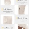 413XSKzSdRL.jpg Womens Knee High Boots Square Toe Chunky Block Heel Side Zipper Faux Suede Long Boots Fall Winter Shoes