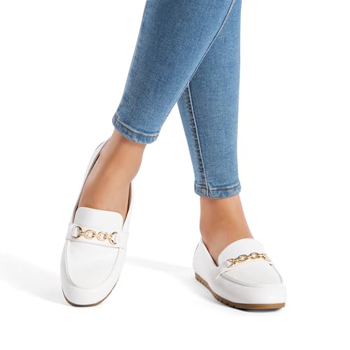 418T2k03UML.jpg Loafers for Women Casual Comfortable Slip On Flat Shoes Lightweight Leisure Work Shoes Comfort Walking Shoes