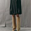 Women's Knee High Boots Nude Suede Wide Calf Stiletto Long Boots Pull On High Heel Riding Boots Fahion Dress Fall Tall Boots