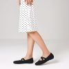 Flats for Women Square Toe Ballet Flats Cross Strap Comfortable Arch Support Dressy Knit Flats for Women Mary Jane Flats Slip On