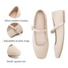 41CQRNedcpL.jpg Knit Flats for Women Square Toe Flats Casual Ballet Flats with Ankle Strap,Mary Jane Shoes Women Comfortable for Dressy Office