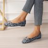 Women's Round Toe Flats Comfortable Ballerina Shoes Slip on Work Flats for Women Office Comfor