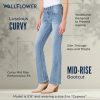 Luscious Curvy Bootcut Jeans for Women Mid-Rise Insta Stretch Denim, Size Inclusive Juniors Jeans, Sizes 0 to 24
