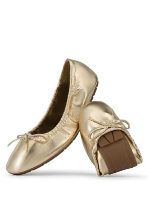 Women's Flats Foldable Square Toe Ballet Flats for Women Bowknot Dressy Comfortable Light Weight Slip On Dress Shoes