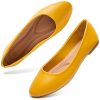 41IX94vwOL.jpg Women's Flats Shoes Ballet Flats Dress Shoes Comfortable PU Leather Slip on Shoes for Women