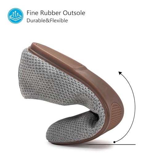 Women??s Ballet Flat Shoes Knit Dress Shoes Round Toe Slip On Ballerina Flats for Woman Low Wedge Comfort Soft