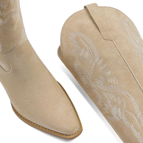 41M52ObIXFL.jpg Knee High Boots Women Cowgirl Cowboy Western Fall Chunky Block High Heel Tall Long Fashion Boot Side Zipper