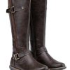 Women's 9656 Knee-High Boots Fashion Riding Boots with Buckle