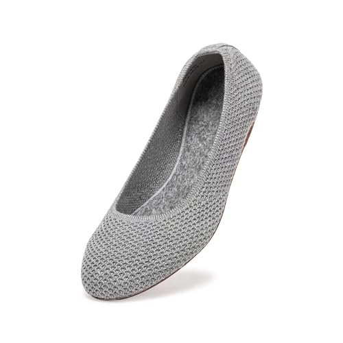 Women??s Ballet Flat Shoes Knit Dress Shoes Round Toe Slip On Ballerina Flats for Woman Low Wedge Comfort Soft