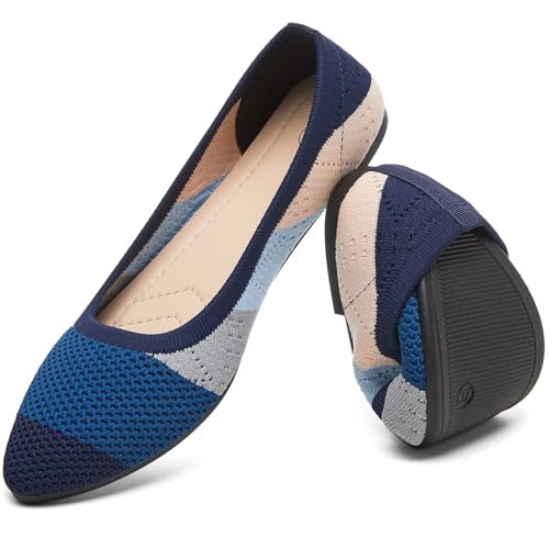 Women??s Ballet Flat Flats Shoes Comfortable Mesh Pointed Toe Slip On Dress Shoes