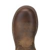 Womens Unbridled Embroidered Round Toe Casual Boots Mid Calf Low Heel 1-2" - Brown
